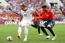 نتیجه دیدار دو تیم اسپانیا و روسیه در 90 دقیقه/تساوی بازی را  به وقت اضافه کشاند