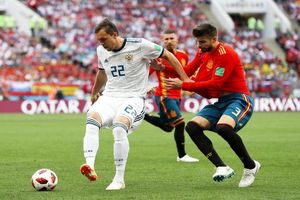 نتیجه دیدار دو تیم اسپانیا و روسیه در 90 دقیقه/تساوی بازی را  به وقت اضافه کشاند