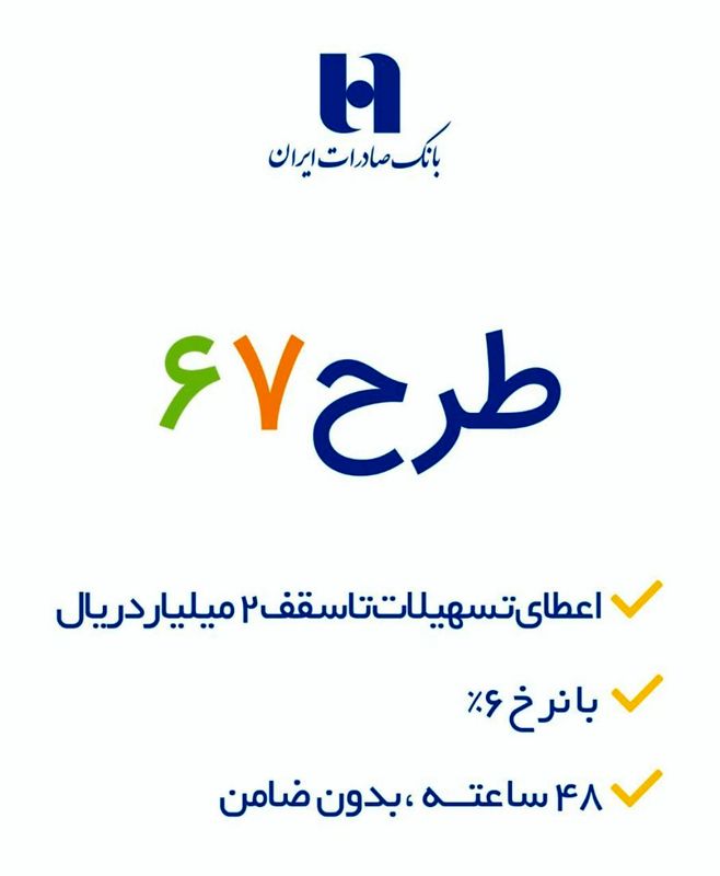 ٢٧ هزار نفر از تسهیلات «طرح ٦٧» بانک صادرات ایران بهرهمند شدند