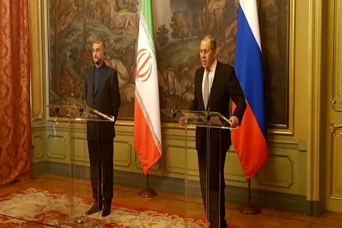 نشست خبری وزرای ایران و روسیه