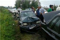 تصادف زنجیره‌ای هفت خودرو در جاده لشت‌نشا خشکبیجار