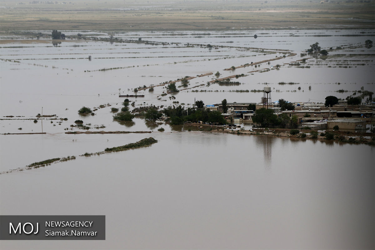 تصاویر هوایی از مناطق سیل زده استان خوزستان