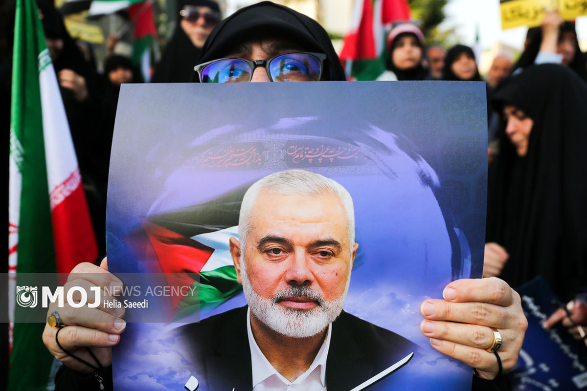 تجمع مردم تهران در محکومیت ترور «اسماعیل هنیه»