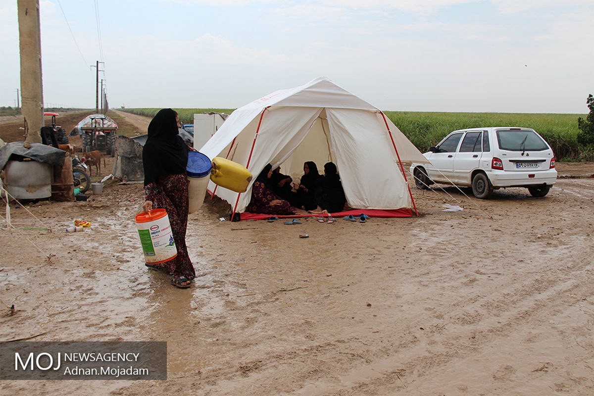 سیل در منطقه چم العبید خوزستان