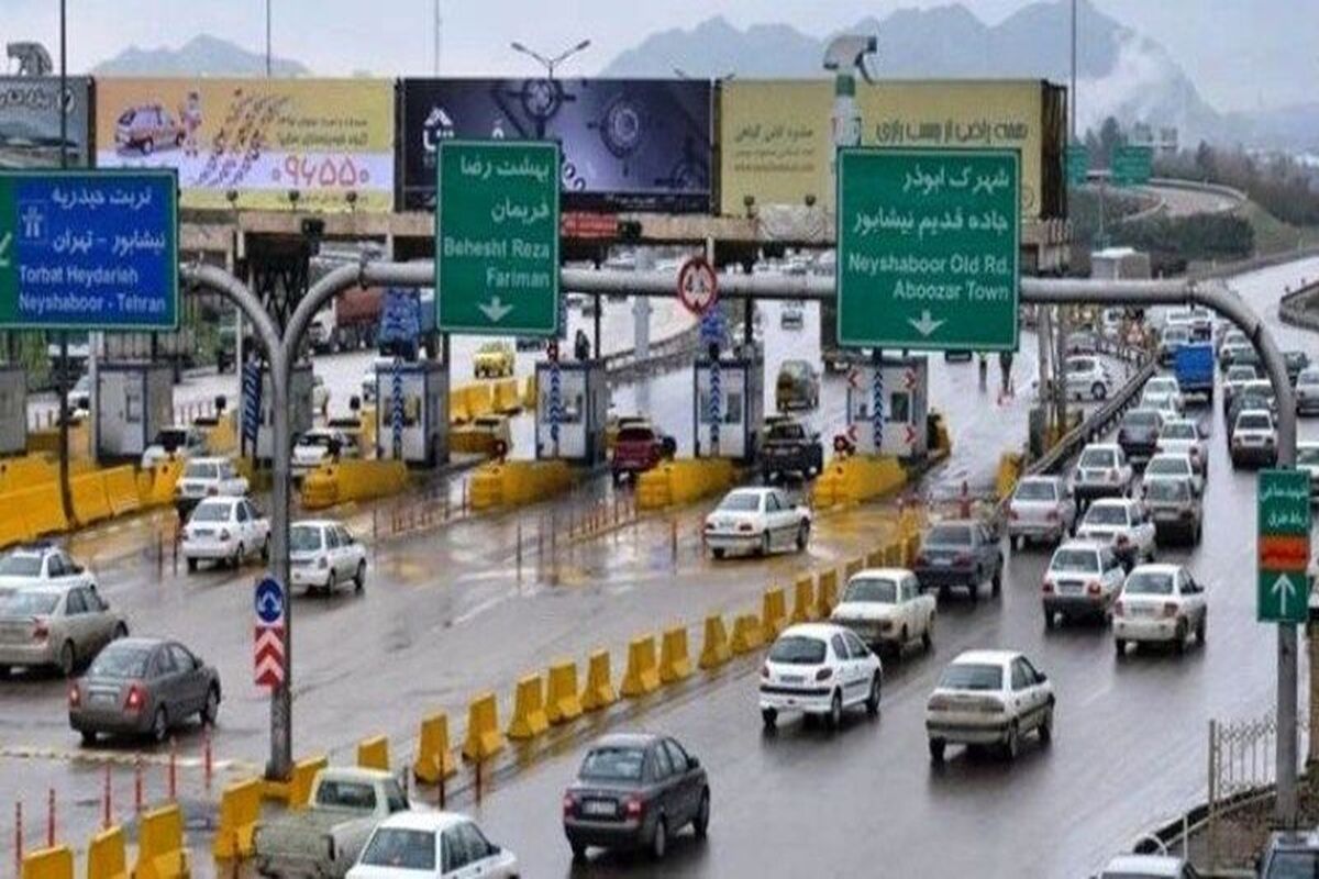 بارندگی در جاده های خراسان رضوی