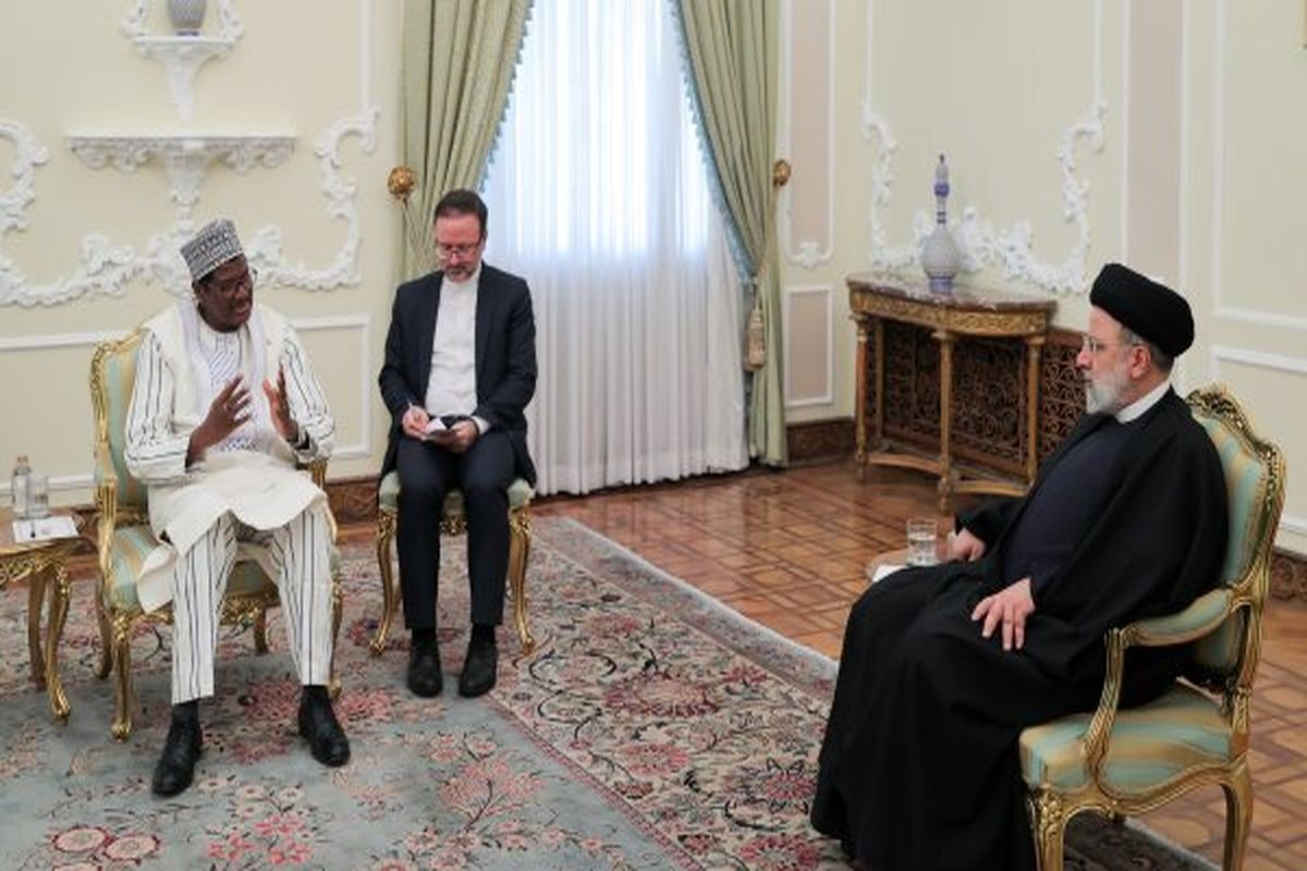 رئیس جمهور در آیین دریافت استوارنامه سفیر جدید بورکینافاسو