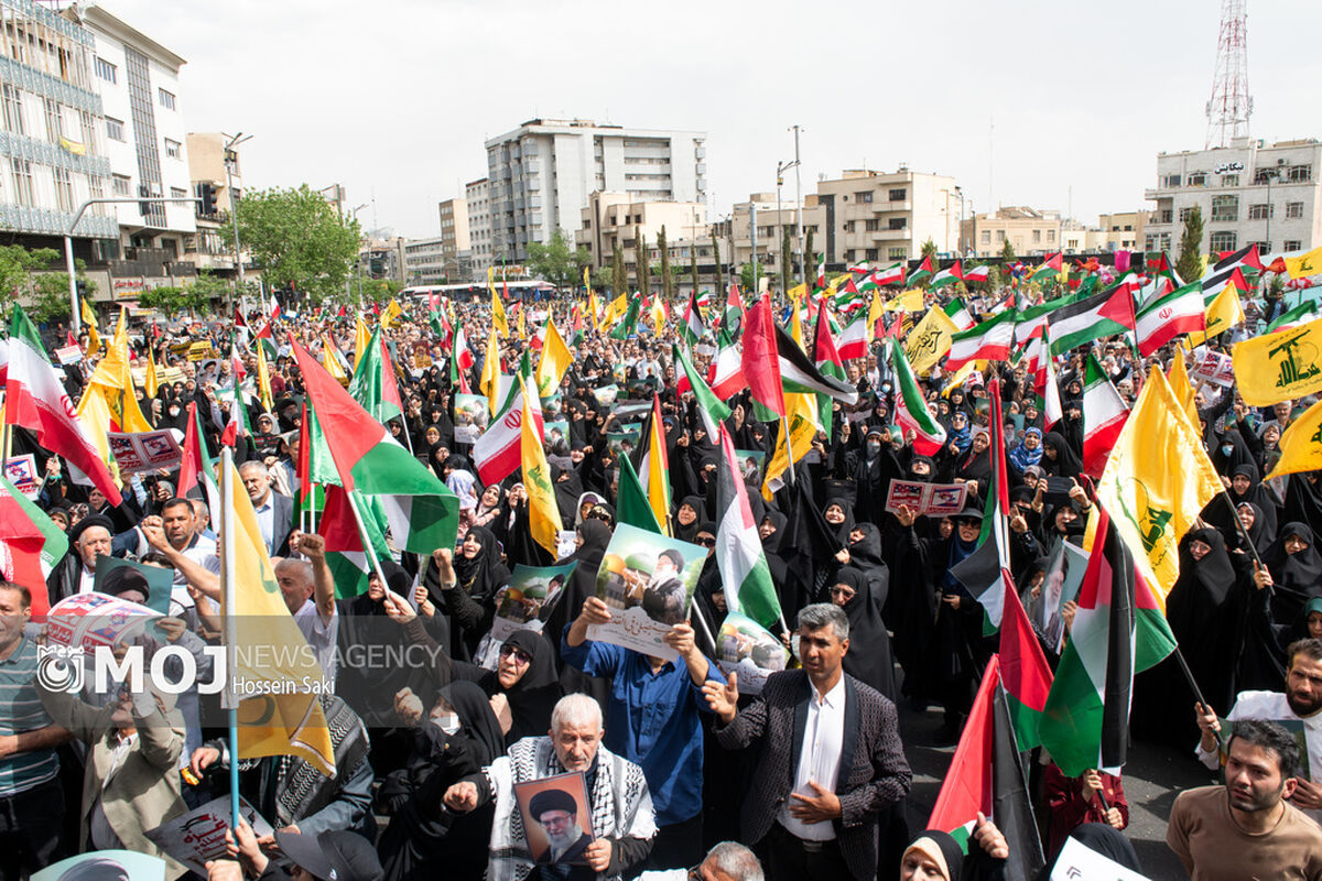 راهپیمایی علیه جنایات رژیم صهیونیستی پس از نماز جمعه در تهران