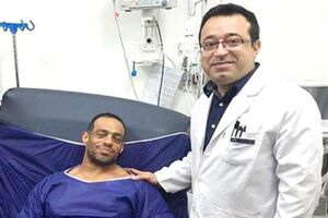 آخرین وضعیت قهرمان پرورش اندام بستری در بیمارستان امام(ره) اهواز
