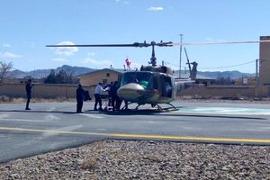 انتقال حیاتی جوان ۲۲ ساله به بندرعباس توسط اورژانس هوایی بستک