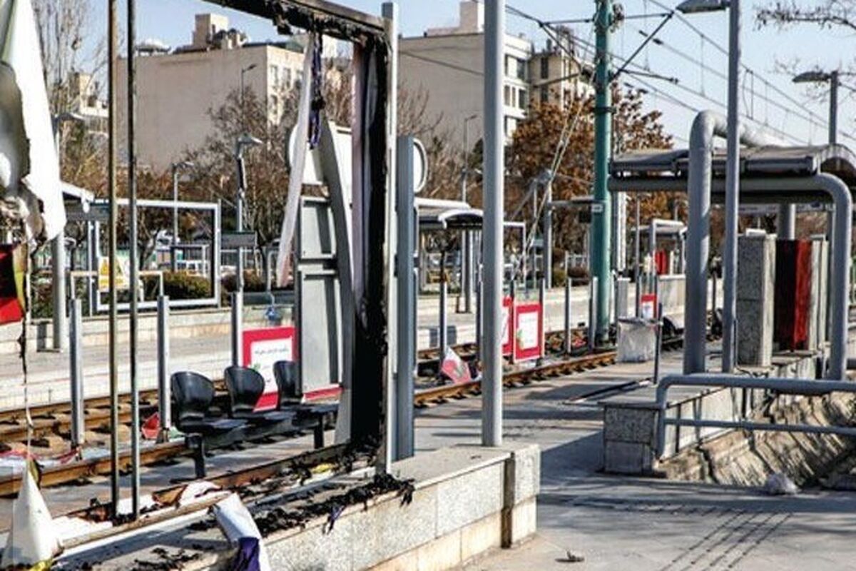 تخریب مترو مشهد توسط اغتشاشگران 