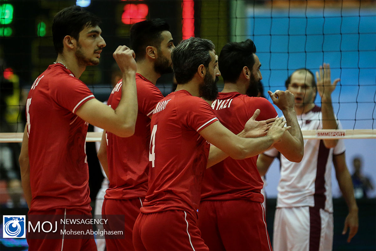دیدار تیم های ملی والیبال ایران و قطر