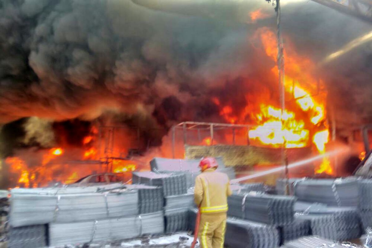 آتش سوزی بازار شاد آباد