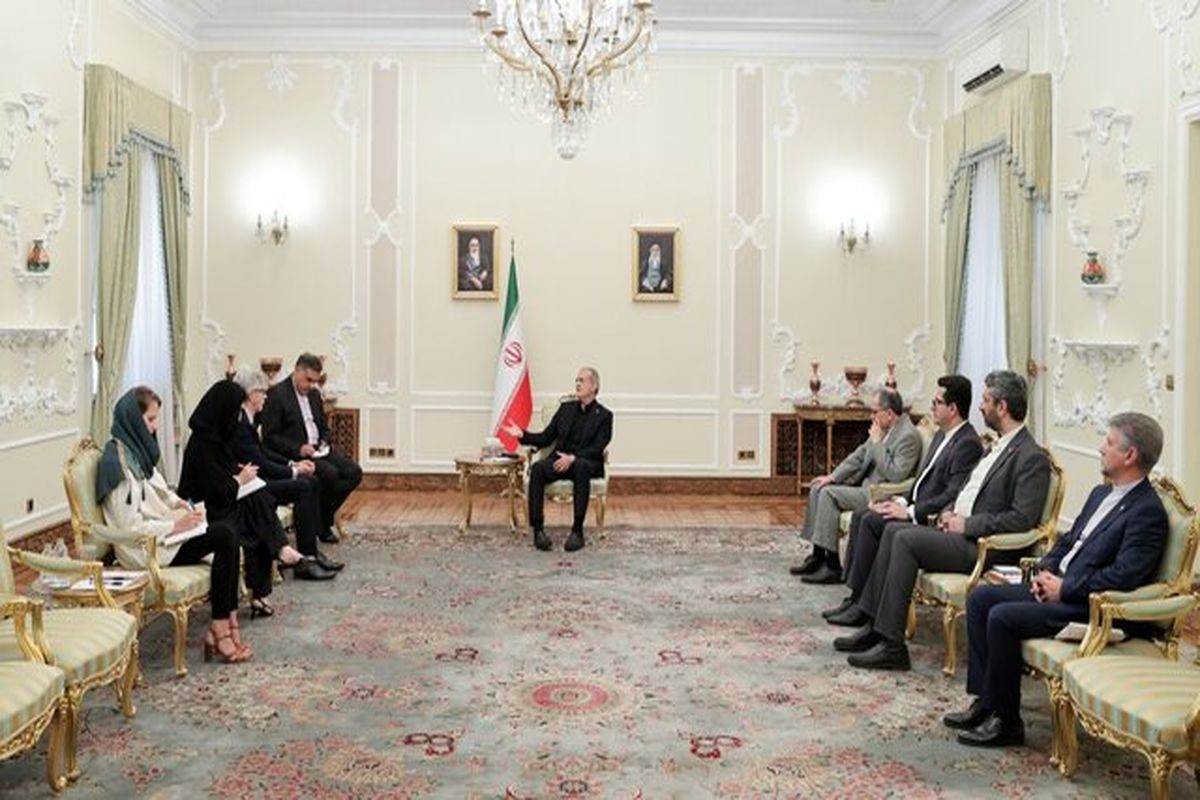 رئیس جمهور در آیین دریافت استوارنامه سفیر جدید فرانسه