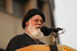 پیکر همسر آیت‌الله علم‌الهدی تشییع شد