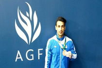 مدال برنز ژیمناستیک باکو بر گردن خناری‌نژاد