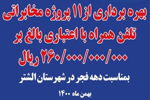 11 طرح مخابراتی همراه اول در شهرستان سلسله به بهره‌برداری رسید