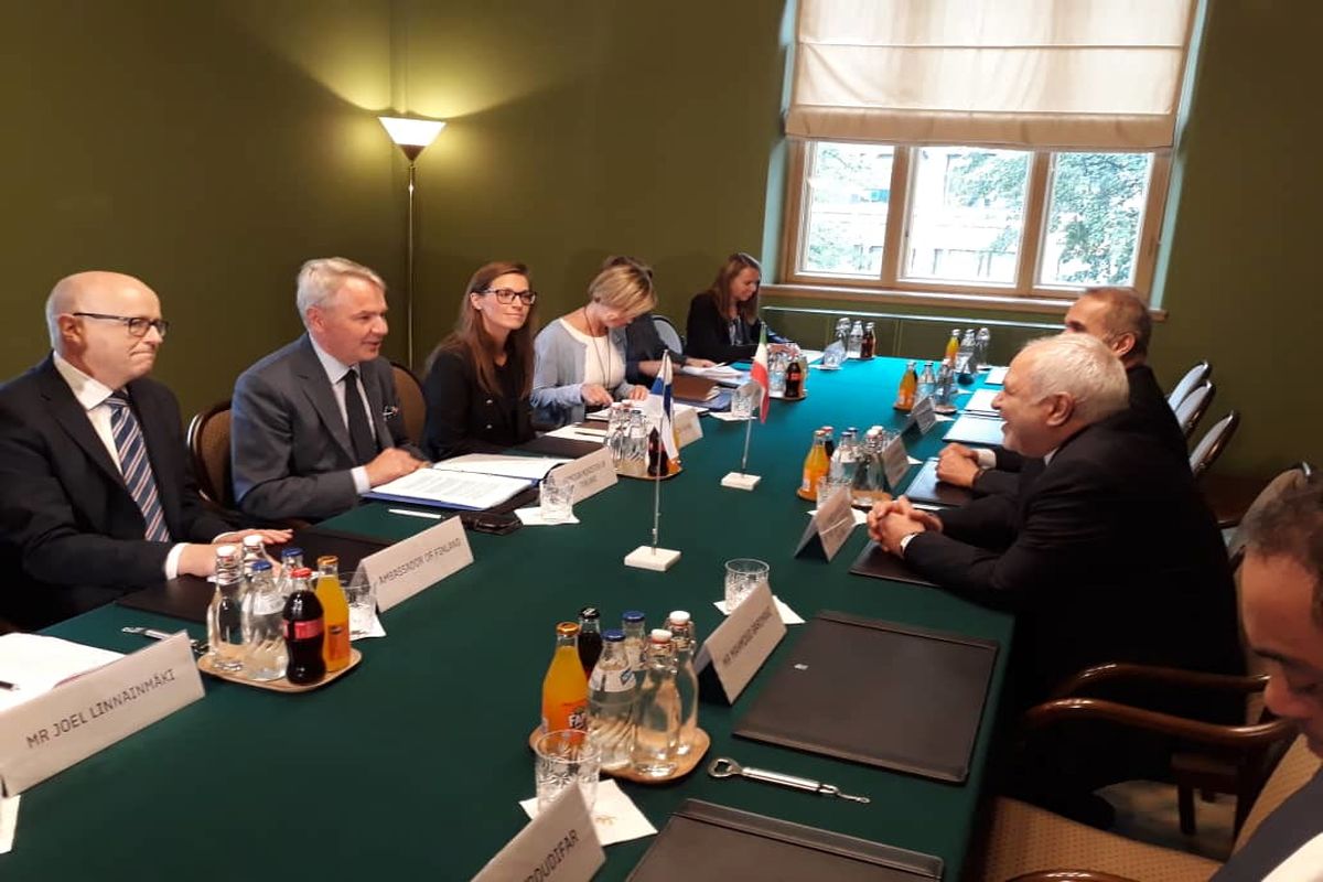 دیدار ظریف با وزیر امور خارجه فنلاند