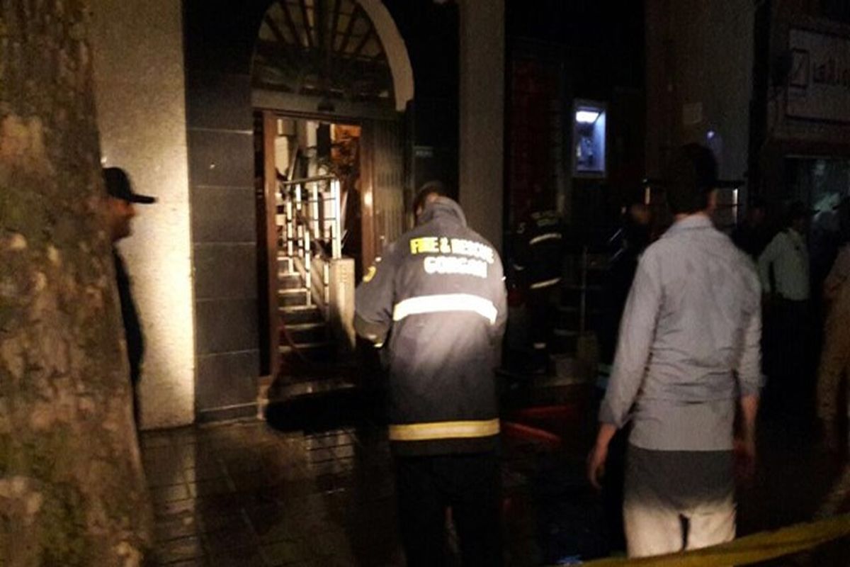 اتش سوزی بانک ملت