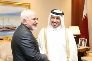 ظریف با نخست وزیر قطر دیدار کرد