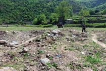 پاکسازی اراضی شالیزاری خسارت‌دیده از سیل آغاز شد