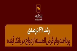 رشد 47 درصدی پرداخت وام قرض‌الحسنه ازدواج در بانک آینده