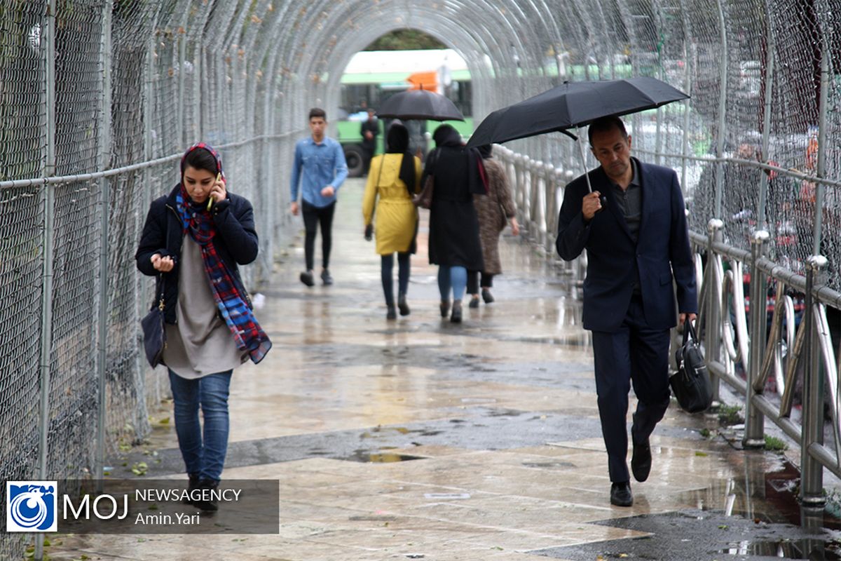 بارش باران پاییزی در تهران