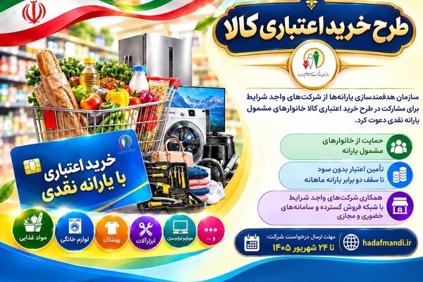 فراخوان سازمان هدفمندسازی یارانه‌ها برای همکاری شرکت‌ها در طرح خرید اعتباری کالا منتشر شد