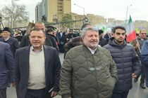 رئیس شورای اطلاع‌رسانی دولت در راهپیمایی ۲۲ بهمن حضور یافت