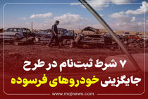 اینفئگرافیک/7شرط ثبت نام در طرح جایگزینی خودروهای فرسوده