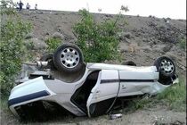 6 مصدوم در اثر واژگونی یک خودروی پراید در محور سجزی