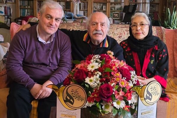 بهزاد فراهانی و همسرش با مدیرعامل موسسه هنرمندان پیشکسوت دیدار کردند