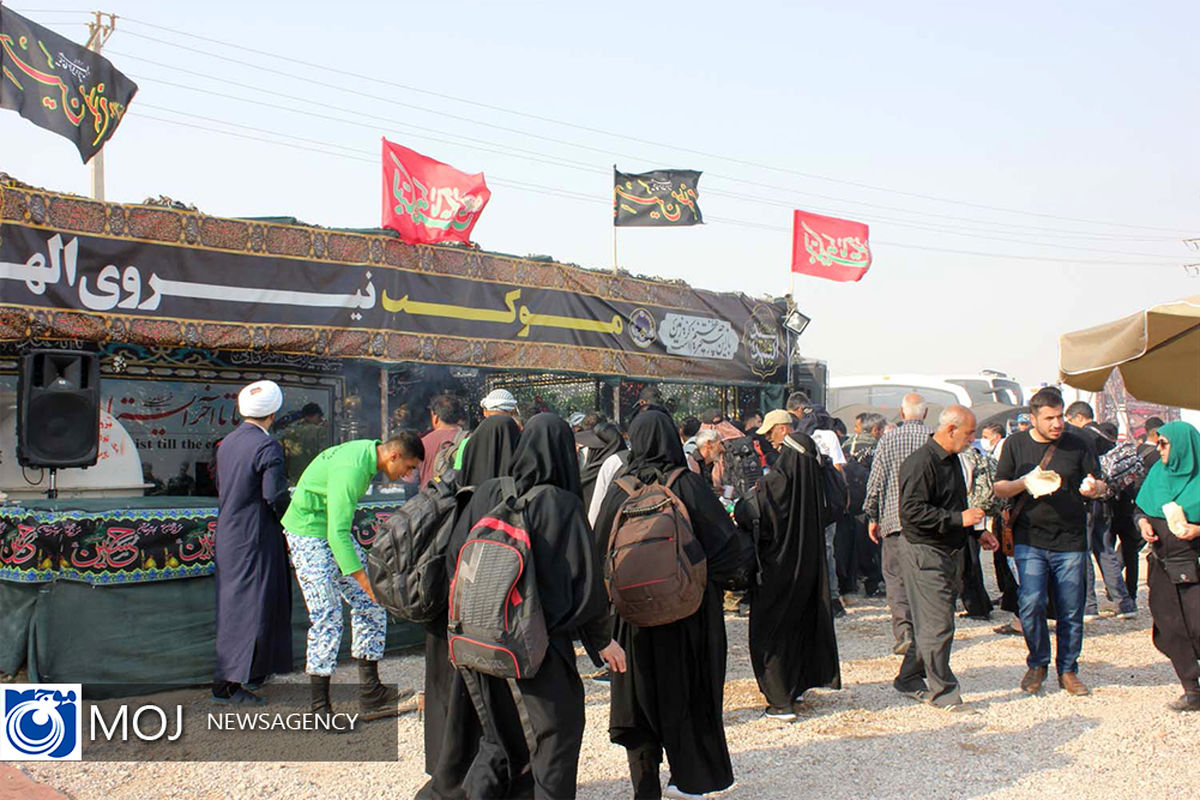 خدمت رسانی موکب نیروی هوایی ارتش به زائران اربعین در مرز مهران