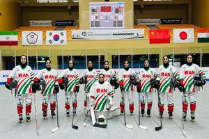 قدرت‌نمایی دختران اینلاین هاکی ایران مقابل هند در اسکیت قهرمانی آسیا با سلام نظامی
