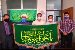 اهدای چهل پرچم به چهل هیات