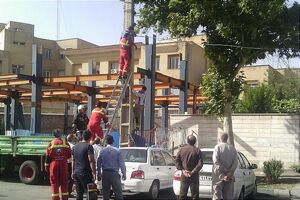 برق جان مرد جوان را گرفت