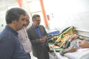 عیادت مدیرکل فرهنگ و ارشاد اسلامی کرمانشاه از استاد مسعود زنگنه
