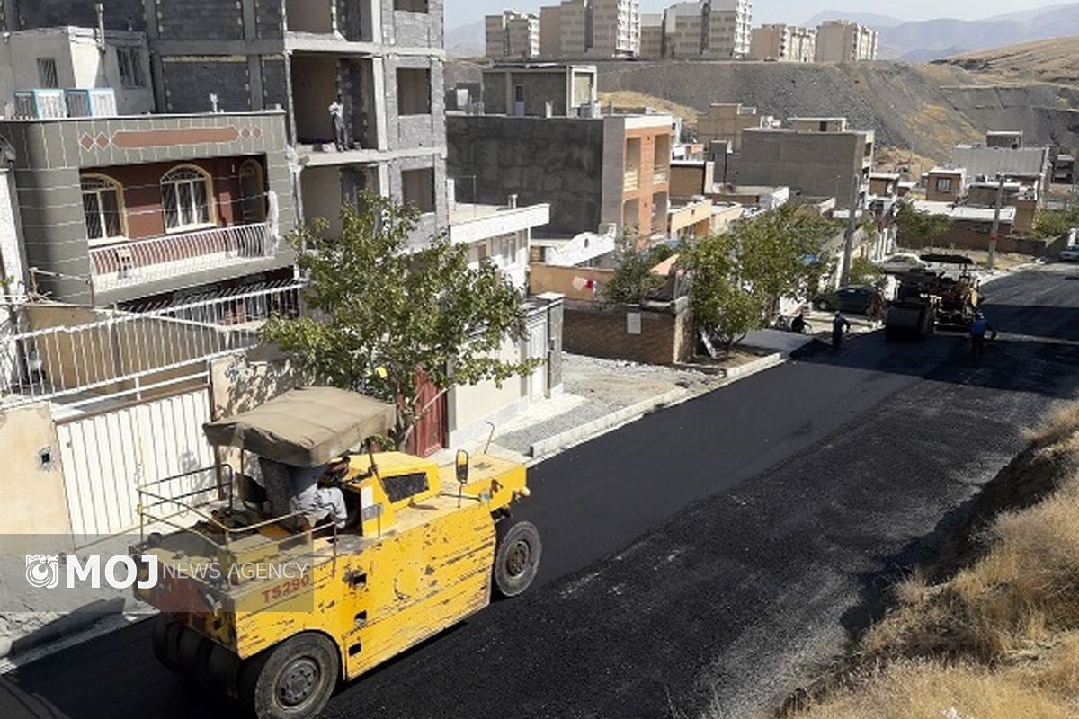 آسفالت معابر شهرک بهاران سنندج