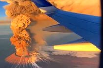 تصاویر باورنکردنی از فوران یک آتشفشان خاموش در اتیوپی از داخل یک هواپیمای مسافربری + فیلم