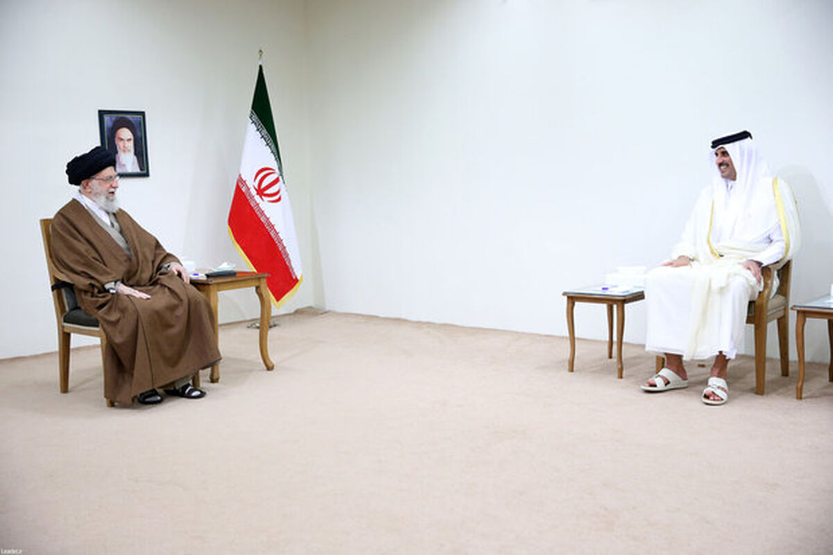 دیدار رهبر انقلاب با امیر قطر
