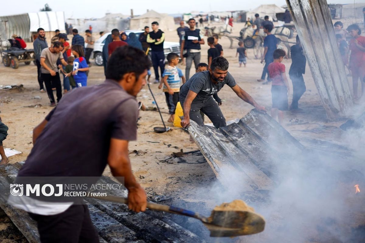 بمباران اردوگاه آوارگان در رفح توسط رژیم صهیونیستی