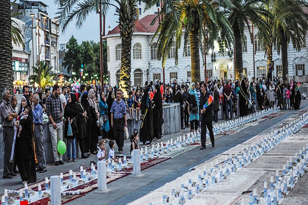  ضیافت افطاری در پیاده راه فرهنگی رشت