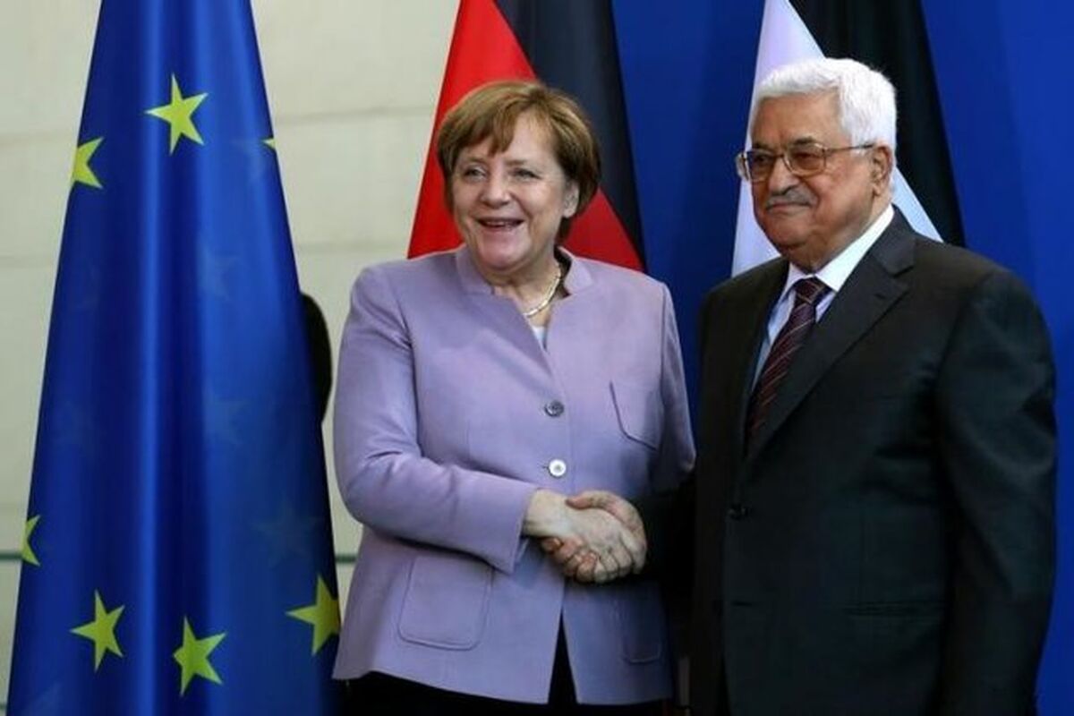 آنگلا مرکل و محمود عباس