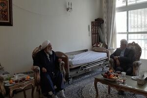 عارف با آیت‌ الله جلالی خمینی دیدار کرد