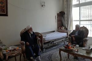 عارف با آیت‌ الله جلالی خمینی دیدار کرد